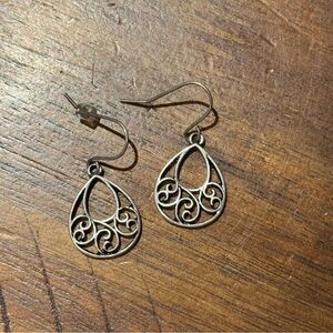 Elegant Silver Teardrop Earrings